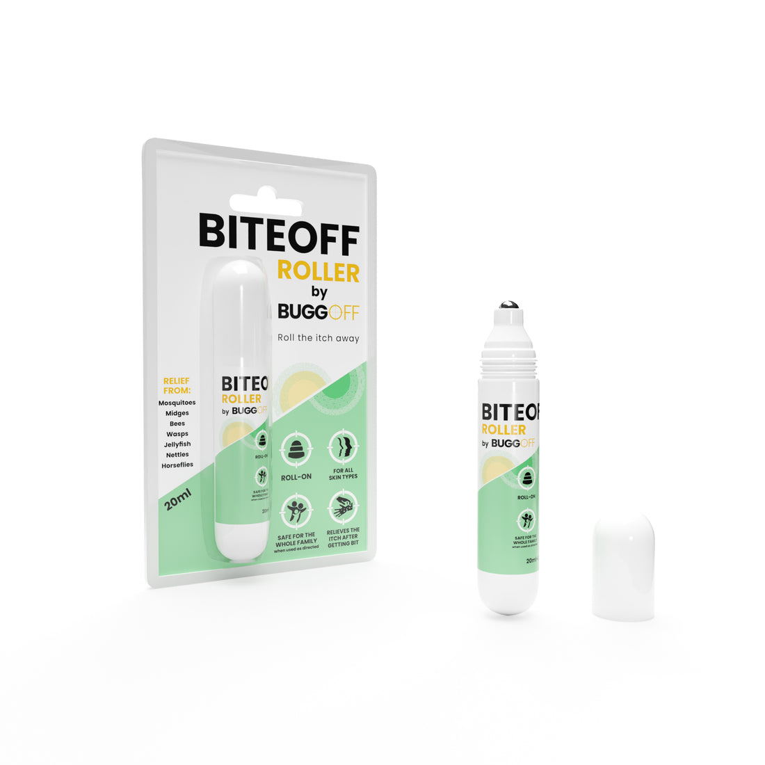 BITEOFF by BUGGOFF insect bite relief roll-on pen 20ML - All Natural ingredients