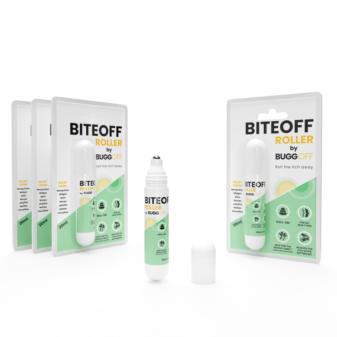 BITEOFF by BUGGOFF insect bite relief roll-on pen 20ML - All Natural ingredients