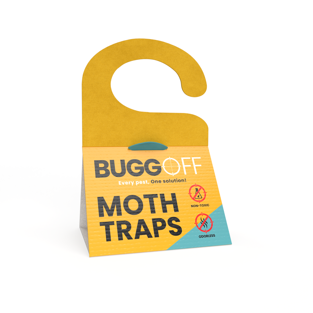 BUGGOFF - Moth Trap 7 Pack, Closet and Laundry Moth Bait and Killer Traps, with Premium Pheromones, and Prevention