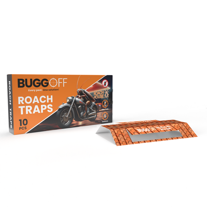 Roach House Cockroach Baited Sticky Traps, No Chemicals or Pesticides!