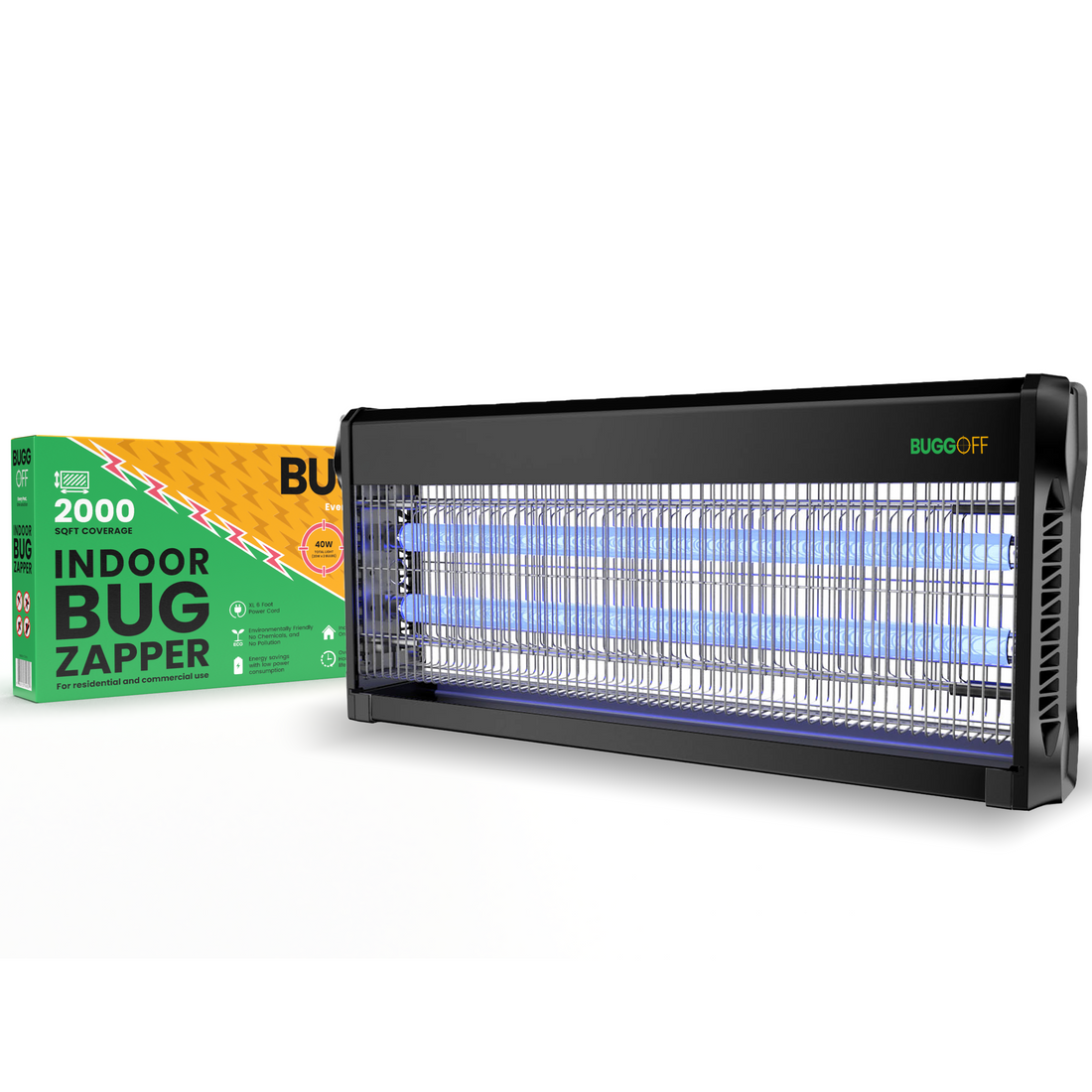 Black Indoor 3500v Electric Mosquito, and Bug Zapper